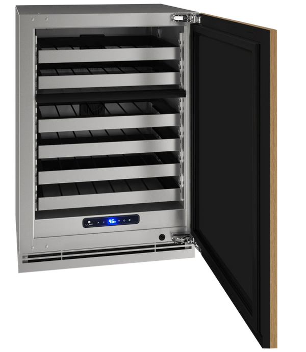 U-Line 24 Inch Indoor Wine Cooler with Panel Ready Solid Door