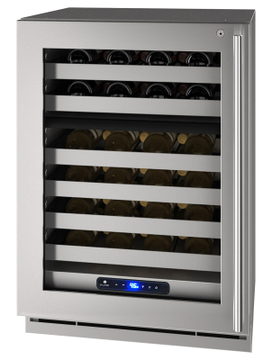 U-Line 24 Inch Indoor Wine Cooler with Glass Door and Lock