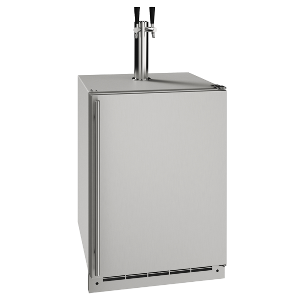 U-Line 24 Inch Outdoor Kegerator with Solid Door