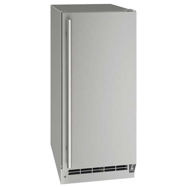 U-Line Outdoor Nugget Ice Machine 15" Pump Reversible Hinge Stainless Solid 115v