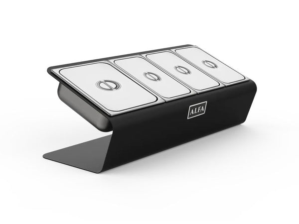 Alfa Forni Topping Station – 4 Trays with Lids