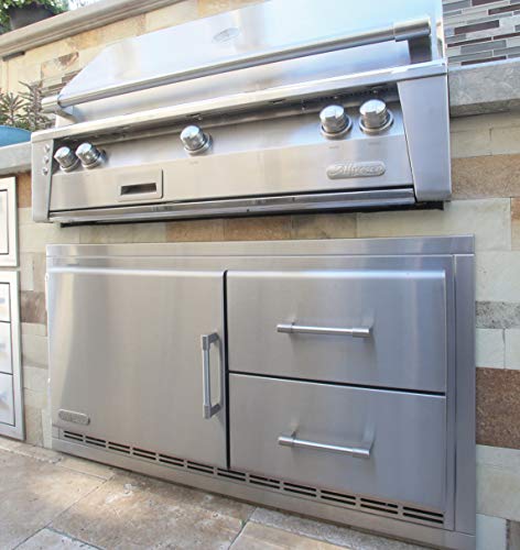Alfresco 56-Inch Built in Cart Under Grill Refrigerator