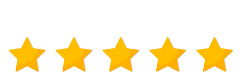 Five star 5 gold stars for revie