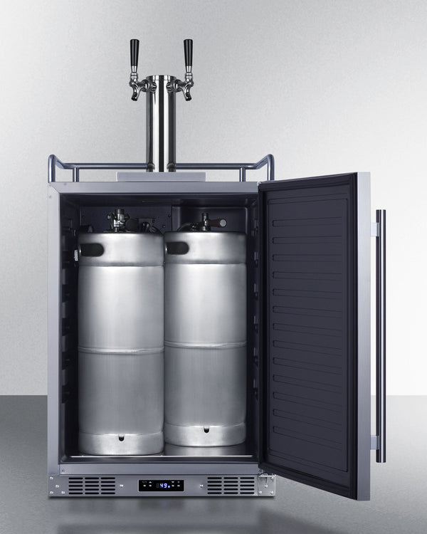 Summit 24 Inch Outdoor Rated Kegerator with Solid Door