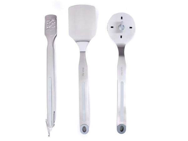 Mont Alpi 3-Piece BBQ Tool Kit with Double Cleaning Brush