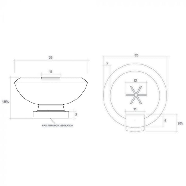 Prism Hardscapes 33 Inch Toscana Fire and Water Bowl