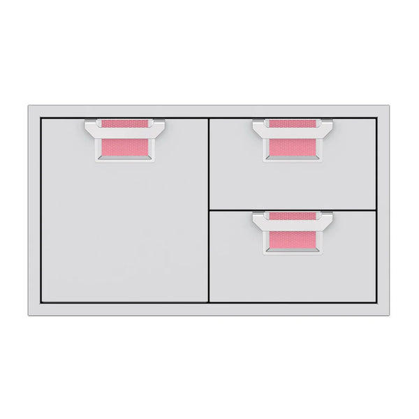 Aspire by Hestan 36 Inch Double Drawer and Storage Door Combo