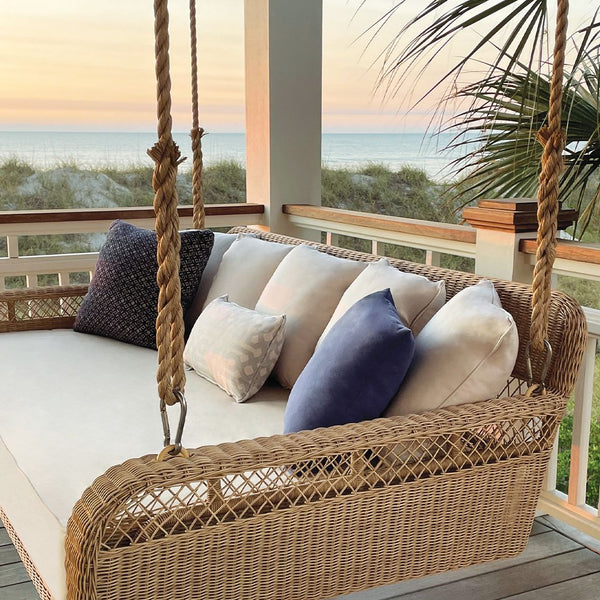 Kingsley Bate Amelia Hanging Woven Outdoor Daybed