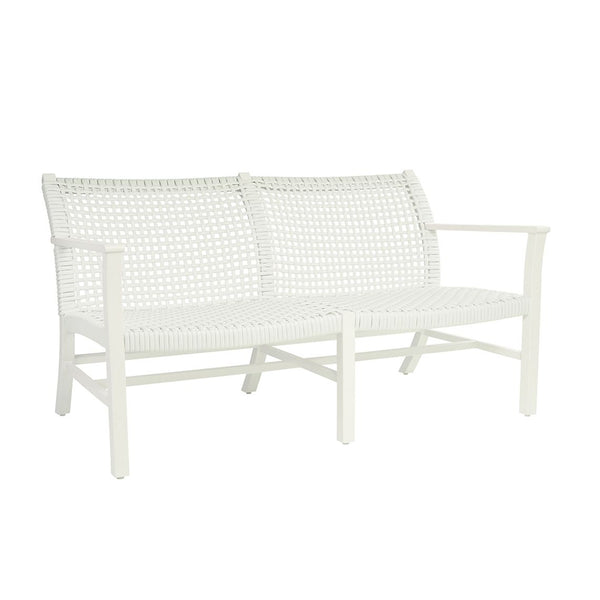 Catherine Aluminum Woven Club Settee