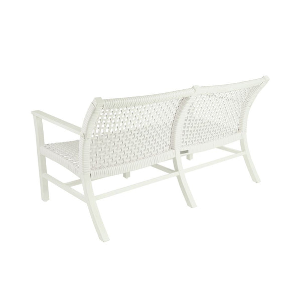 Catherine Aluminum Woven Club Settee
