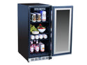 Summerset 15 Inch Outdoor Refrigerator with Glass Door and Lock