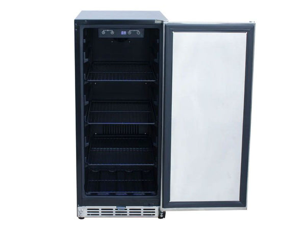 Summerset 15 Inch Outdoor Refrigerator with Solid Door and Lock