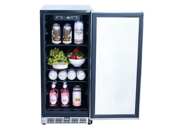 Summerset 15 Inch Outdoor Refrigerator with Solid Door and Lock