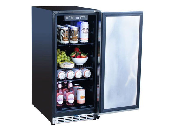 Summerset 15 Inch Outdoor Refrigerator with Solid Door and Lock