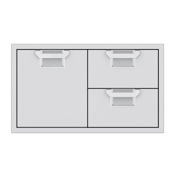 Aspire by Hestan 36 Inch Double Drawer and Storage Door Combo