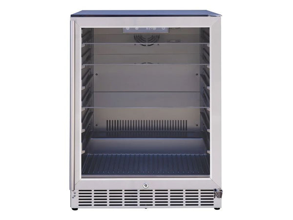 Summerset 24 Inch Outdoor Refrigerator with Glass Door and Lock