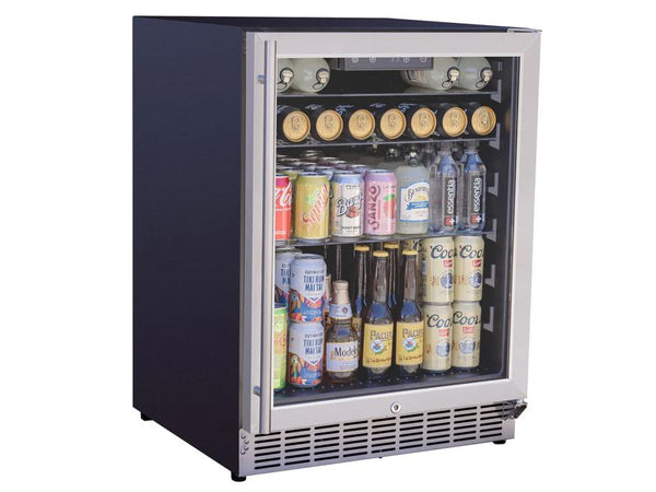 Summerset 24 Inch Outdoor Refrigerator with Glass Door and Lock