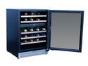 Summerset 24 Inch Outdoor Dual Zone Wine Cooler with Glass Door and Lock