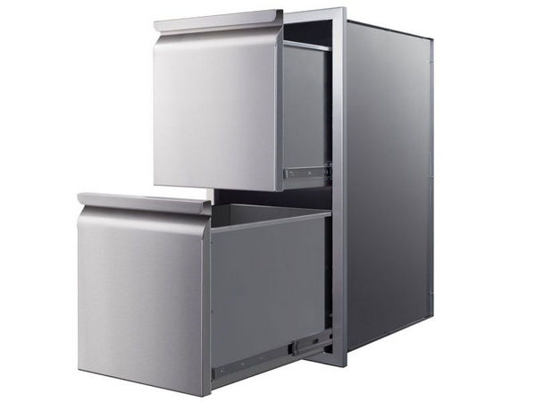 Premium Stainless Steel 15" Two Drawer Stack by Memphis