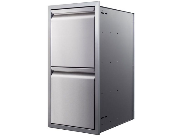 Premium Stainless Steel 15" Two Drawer Stack by Memphis