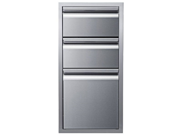 Memphis 15 Inch Three Drawer Stack