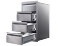 Memphis 15" Four Drawer Stack | Stainless Steel BBQ Storage