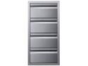 Memphis 15" Four Drawer Stack | Stainless Steel BBQ Storage