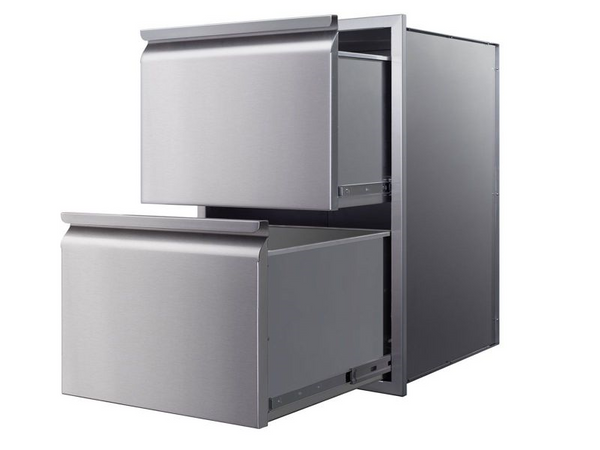 Memphis 21-Inch Two Drawer Stack – Outdoor Kitchen Storage