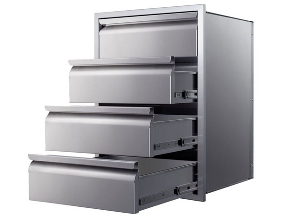 Memphis 21-Inch Four Drawer Stack – Outdoor Kitchen Storage