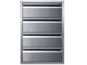 Memphis 21-Inch Four Drawer Stack – Outdoor Kitchen Storage