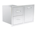 American Made Grills 33 Inch 2 Drawer and Vented Pullout Liquid Propane Tank Door