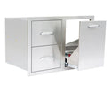 American Made Grills 33 Inch 2 Drawer and Vented Pullout Liquid Propane Tank Door