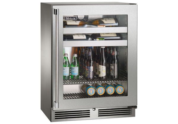 Perlick 24 Inch Indoor Beverage Center with Solid, Glass, Panel Ready Door and Lock