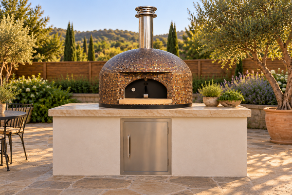 Forno Bravo Vesuvio 110 44-Inch Hybrid Gas/Wood Countertop Pizza Oven