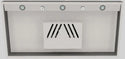 Vent A Hood 42" 300 CFM Contemporary Wall Mount Range Hood - 8' Ceiling Stainless Steel