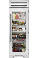 True 30 inch column - all refrigerator - stainless glass door