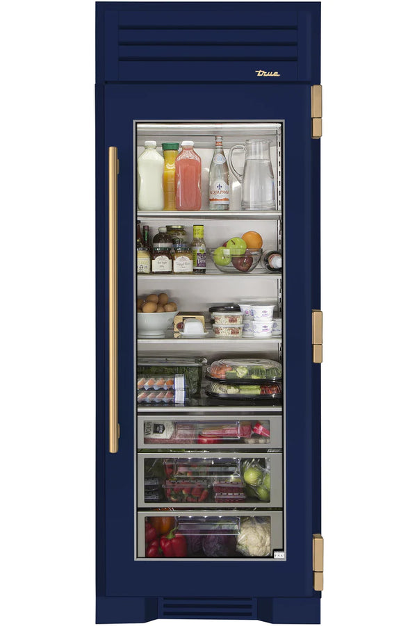 True 30 inch column - all refrigerator - stainless glass door