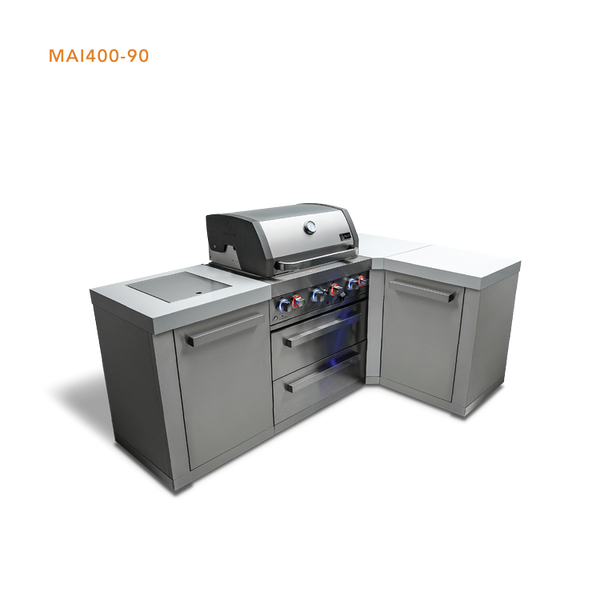 Mont Alpi 4-Burner Island With A 90-Degree Corner