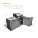 Mont Alpi 4-Burner Island With A 90-Degree Corner