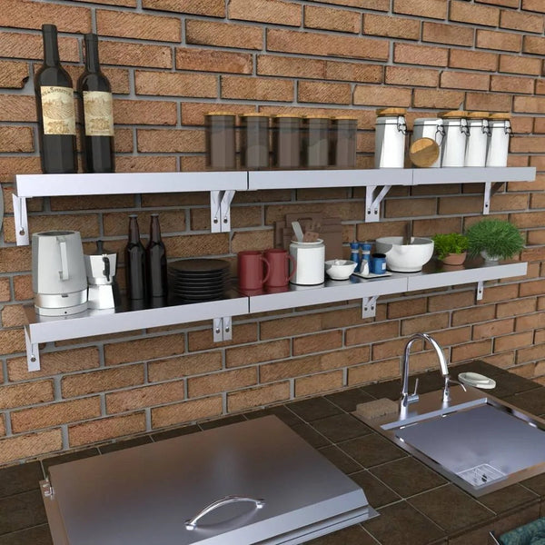 Sunstone 22-Inch Outdoor Wall Shelf – Durable Stainless Steel