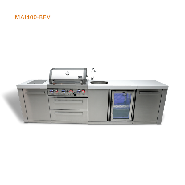 Mont Alpi 4-Burner Island With A Beverage Center