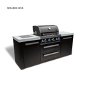 Mont Alpi 4-Burner Black Stainless Steel Island