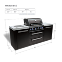 Mont Alpi 4-Burner Black Stainless Steel Island