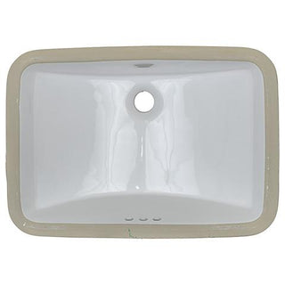 E-Stainless Rectangular Ceramic Bowl, White: 21 x 14 x 6'' Bowl Dept