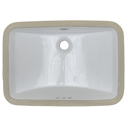 E-Stainless Rectangular Ceramic Bowl, White: 21 x 14 x 6'' Bowl Dept
