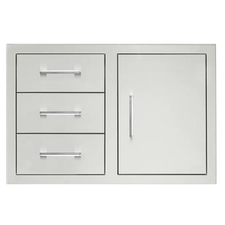 TrueFlame 33" 3-Drawer & Access Door Combo