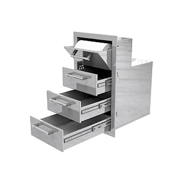 Alfresco 17-Inch Triple Drawer and Towel Holder Combo