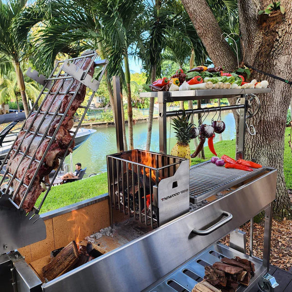 Tagwood Freestanding Argentine Santa Maria Wood Fire & Charcoal Gaucho Grill