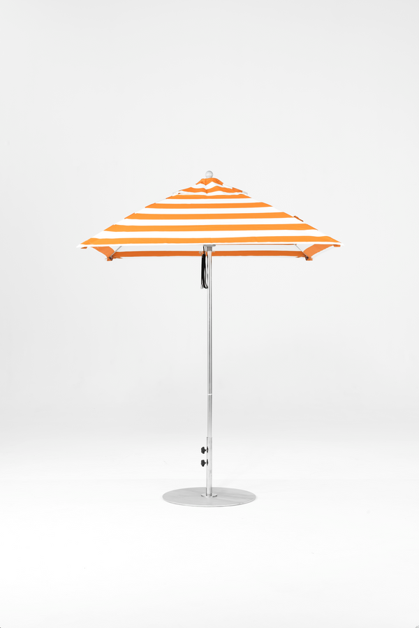 454FM-SQ-005 Orange Stripe-Brushed Silver