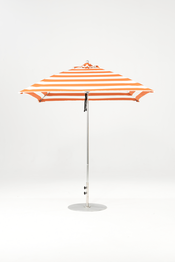 464FM-SQ-005 Orange Stripe-Brushed Silver